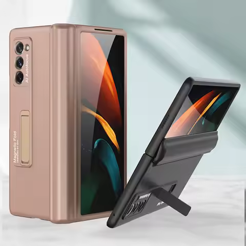 Magnetic Hinge All-included Case For Samsung Galaxy Z Fold 2 5G Shockproof Protection Stand Matte Co