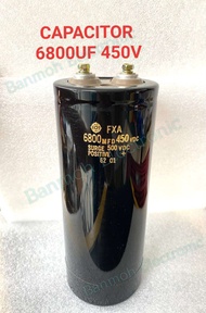 CAPACITOR 6800UF 450V ขนาด76×190mm Hitachi Capacitor ใหม่ แท้ 6800F500V บวก-ลบ20% วัดค่าได้ตามเกณฑ์