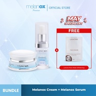 Paket Melanox Premium Serum + Melanox Premium Cream Bundle Combo Cream Serum Whitening Menyamarkan N