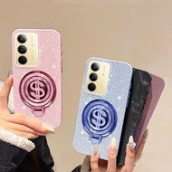 YBD Phone Case For Realme C71 C75X C75 4G Realme 14X 5G Rotating USD Bracket Glitter Hard Shell Heig