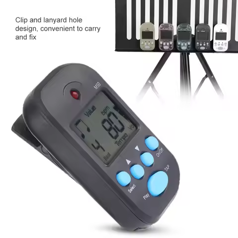 Mini Metronome Professional Clip-On LCD Digital Rhythm Metronome For Guitar Violin Bass Stringed Ins