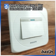 PHILIPS Simply 1 Gang 1 Way | Single 1 Way Switch