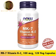 NOW Foods MK-7 Vitamin K-2 100 mcg 60 Veg Capsules - [EXP 05/2026] & 120 Veg Capsules - [EXP 06/2026