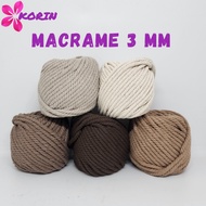 KATUN Macrame Cotton Rope Color 3mm 100gr / Macrame Cotton Rope Colors / Macrame Yarn