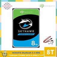 Seagate Skyhawk 8TB  Surveillance Internal Hard Drive 3.5 HDD SATA 6Gb/s 256MB Cache for DVR NVR Security Camera System with Drive Health Management