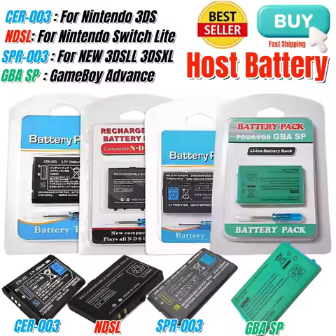 NEW CTR-003 Host Battery NDSL SPR-003 3.7V Rechargeable Lithium Batteries for 3DSLL 3DSXL N3DS 2DS G