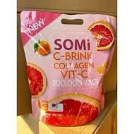 น้ำชง Somi C-Brink Collagen Vit-c & L-Gluta HAY Zine บำรุงผิว เล็บ ผม สายตา 1 ห่อ 30ซอง