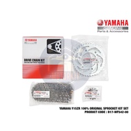 YAMAHA Y15 Y15ZR 100% ORIGINAL SPROCKET SET DRIVE CHAIN KIT SPOKET CHAIN RANTAI B17-WF542-00