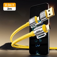 240W 2 in 1 Fast Charging USB Type C To Type C Cable Phone Charge Data Cable USB C Cable Wire 1M 1.5