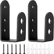 2x4 Door Barricade Brackets, 2 Pcs Door Security Barricade Brackets, Heavy Duty Doors Security Brack