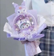 節日優惠❤️母親節花束 kuromi 可羅米 魔法melody  巴庫 酷洛米滿天星花束 led燈 永生花 乾花 情人節禮物 520花束 勿忘我 聖誕節花束 聖誕節禮物 告白 交換禮物 平安夜 生日 