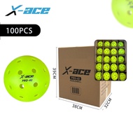 X-ACE PRO 40 Pickleball Balls,100PCS with Box, 40 Holes Professional Game Training Balls