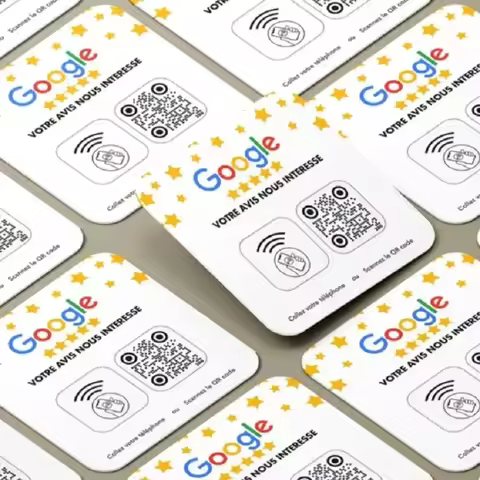 Custom Google Review Sign NFC Tap or Scan code Social Media QR Code Plate increase your followers Fo
