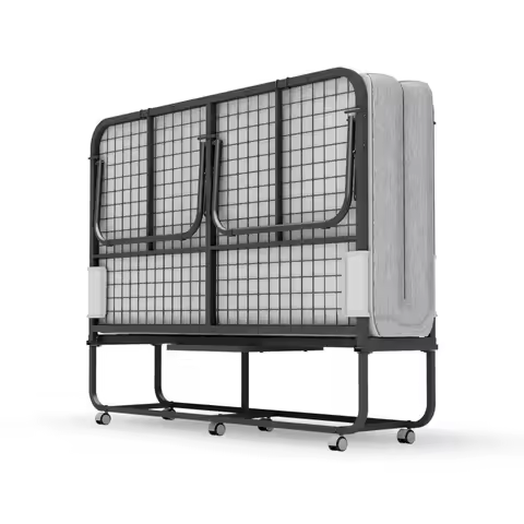 Full Size Folding Bed with Mattress Extra Large Size 75x54 Foldable Rollaway Bed for Guest, Space Sa
