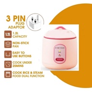 【Limited Time Special 39】Mini Rice Cooker 1.2L Non Stick Multi function Electric Cooker Steamer 迷你电饭