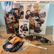 Demon Slayer/Kimetsu no Yaiba 2 A4 Clear File, 1 Uchiwa Fan - [Free 4R Art Print, Free Mini Fan]