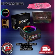 ESGAMING 500W 80PLUS BRONZE RGB TRUE RATED PSU