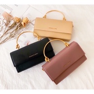 Ready stock Malaysia CNK Metallic Hanlde Long wallet