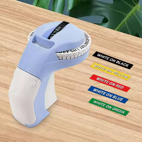 Inkless Label Printer B90 Mini Manual Label Maker Similar as Dymo 12965 Handheld Labeling Machine Or