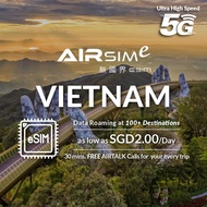 AIRSIMe Global Travel Prepaid eSIM - Vietnam