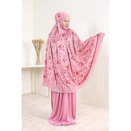 Telekung Vicose Printed Lace Borong