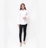 Kemeja Putih Polos Wanita Baju Formal Cewek Baju Kantor Kerja Kancing