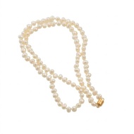 全結繩工藝淡水珍珠項鍊 磁扣設計 輕盈舒適 日本手工飾品