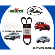 GATES Drive Belt 6pk1230 for Toyota Altis 2008 to 2013 1ZR 3ZR engine only and Mitsubishi Mirage G4