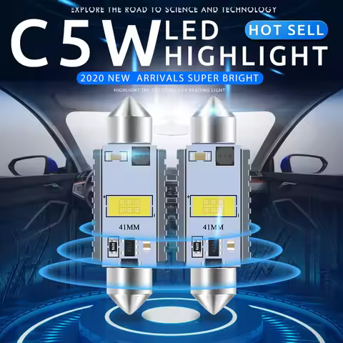 2PCS C5W 36mm 39mm 41mm Super Bright 3570 LED Bulb Car License Plate Light Auto Interior Reading 12V