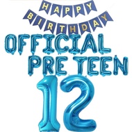 (SG Seller) 12th Birthday Decorations, 12th Birthday, 12 Years Old, Official Pre Teen, 12th Birthday