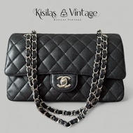 Chanel Caviar CF25 荔枝皮中號銀扣