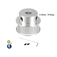Pulley, Pulley, Pulley Shaft 6.35mm - 30 Teeth, used with 2GT-6mm belt