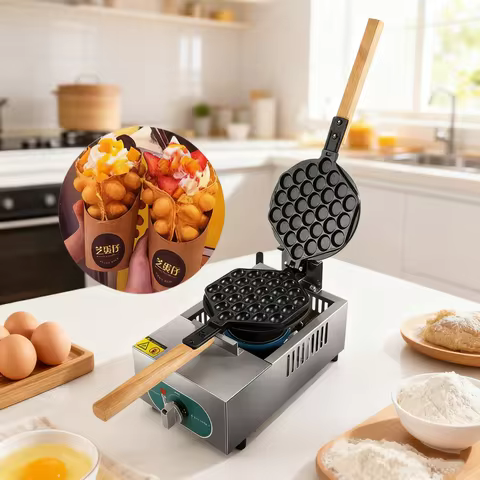 Good Quality Stainless Steel Lpg Gas Waffle Machine Commercial Gas Waffle Maker egg waffle maker