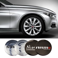 56mm 4pcs/set Nissan Nismo GTR Car Wheel Hub Caps Stickers Tire Center Cover Mark ABS Decorative Auto Wheel Frame Cover Standard Stickers Rim Cover Decals