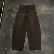 GU BARREL JEANS Brown