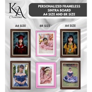 Personalized Frameless Sintraboard A4 Size & 8R Size