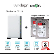 Synology DiskStation DS223j 2-Bay + 2 x Seagate Ironwolf 1TB / 2TB