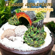 KAYU Aquarium Decoration/aquarium Decoration/aquarium Ornament/aquarium Decoration/aquarium Accessories/Wood motif Bridge