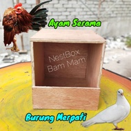 NESTBOX AYAM SERAMA DAN BURUNG MERPATI | KOTAK ERAM AYAM SERAMA DAN BURUNG MERPATI | SARANG KOTAK AY