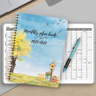 1pc 2026-2027 Weekly And Monthly Academic Year Planner Calendar Notebook, 2026.Jan - 2027 Dec, 5.7"