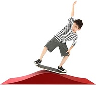 Spliced Skateboard Ramp, Modular Wave-Style Ramp for BMX, Bike, Scooter, Skates Outdoor Sports Ramp 