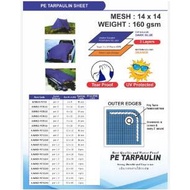 Blue Orange Canvas / Water Resistance Flexible Sheet Canvas Tarpaulin /Painting Plastic - 8 X 12