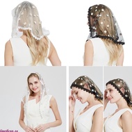liweikeaa Lace Church Veil Lace Triangle Mass Veil Mantilla Veil Catholic Church Veil
