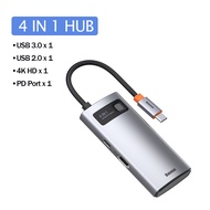 Baseus USB C HUB ประเภท C ถึง HDMI USB 3.0 PD Adapter SD TF slot RJ45 VGA 3.5 มม. เสียงสำหรับ MacBoo