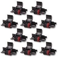 10Pcs Calculator Black and Red Ink Roller Printer Ribbons IR40T IR-40T Repla for HR18 HR21