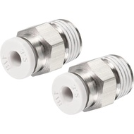 Straight Pneumatic Male 3mm Tube OD x G1/8 Thread Push to Quick Connect Fittings, Air Push Connect T