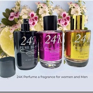 HOT ITEM 24K PURE BLACK, PINK, GOLD PERFUME ORIGINAL 100ML Plus 9pm Afan