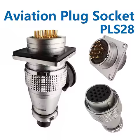 PLS28 P28-2/3/4/5/7/8/10/12/16/17/20/24/26 Pin Aviation Plug Connector WS28 Male Female Plug Socket 