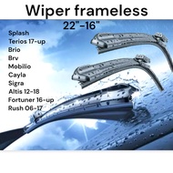 Frameless Wiper set 22" 16"/ for Brio, Brv, Mobilio, Cayla, Sigra, Terios 17-up, Rush 06-17