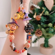 Handmade Witch Star Person Cute Bead Modified Doll Phone Chain Harry Magic Hat Beaded Keychain Bag P